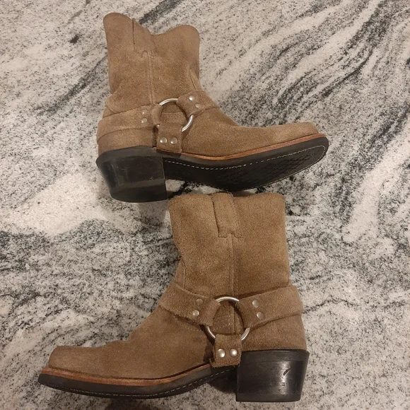 Frye Tan Suede Ankle Boots - Picture 2 of 16